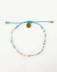Pineapple Island Alila Dainty Beaded Bracelet - Blue Multicoloured