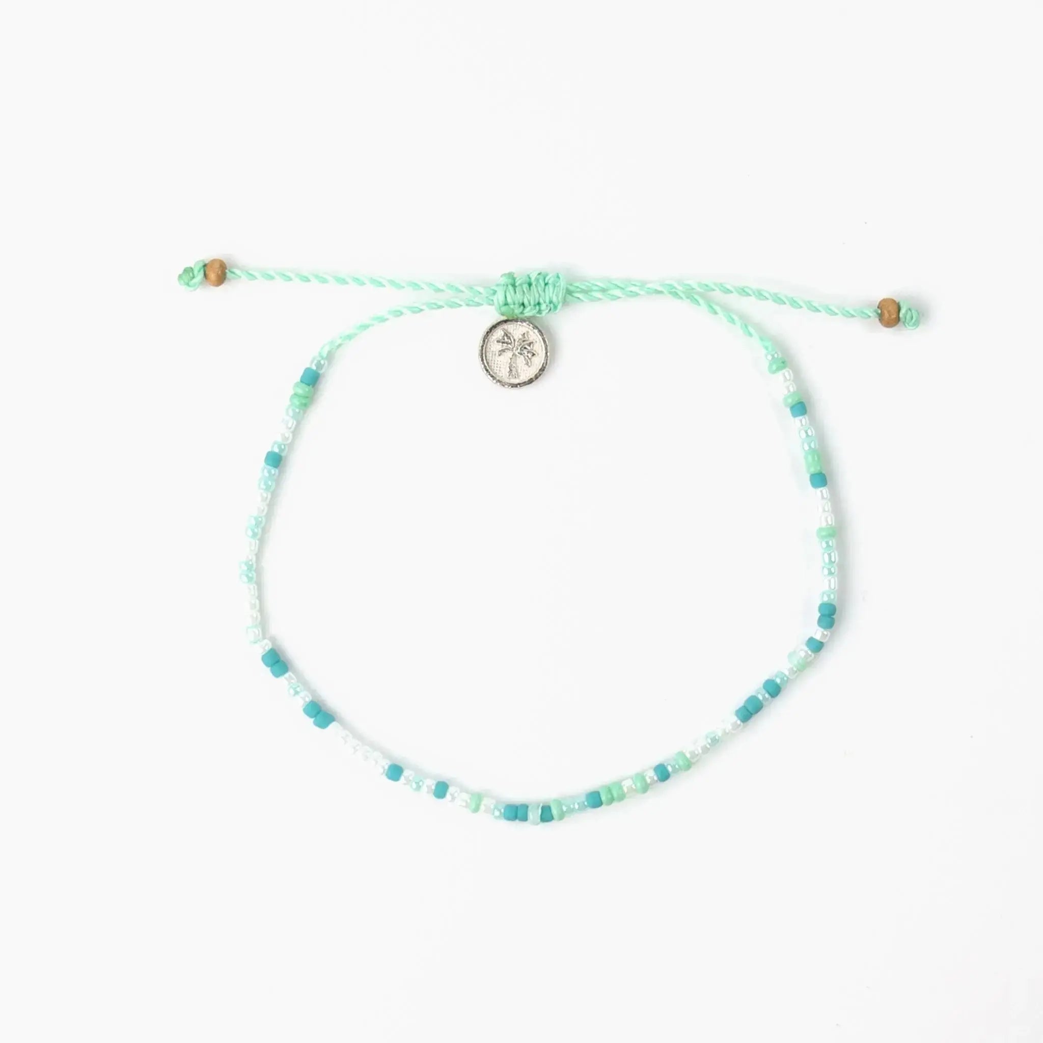 Pineapple Island Alila Dainty Beaded Bracelet - Green