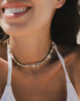 Pineapple Island Waiwai Kai Mixed Bead Necklace - Turquoise/Natural