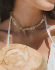 Pineapple Island Waiwai Kai Mixed Bead Necklace - Turquoise/Natural