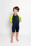 C-Skins C-Kid NuWave Baby FZ Shortie - Bluestone/Lime