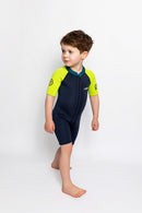 C-Skins C-Kid NuWave Baby FZ Shortie - Bluestone/Lime