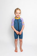 C-Skins C-Kid NuWave Baby FZ Shortie - Steel Blue/Lilac