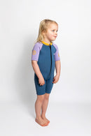 C-Skins C-Kid NuWave Baby FZ Shortie - Steel Blue/Lilac