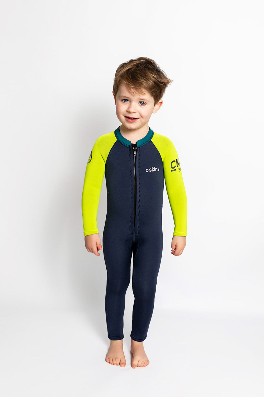 C-Skins C-Kids NuWave Baby FZ Steamer - Bluestone/Lime