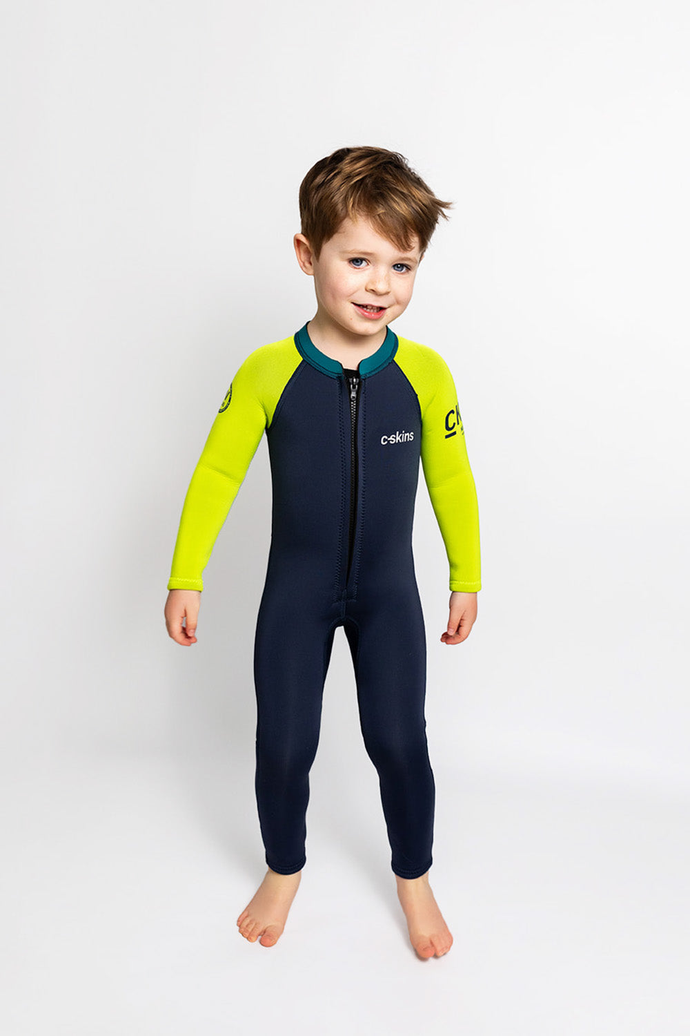 C-Skins C-Kids NuWave Baby FZ Steamer - Bluestone/Lime