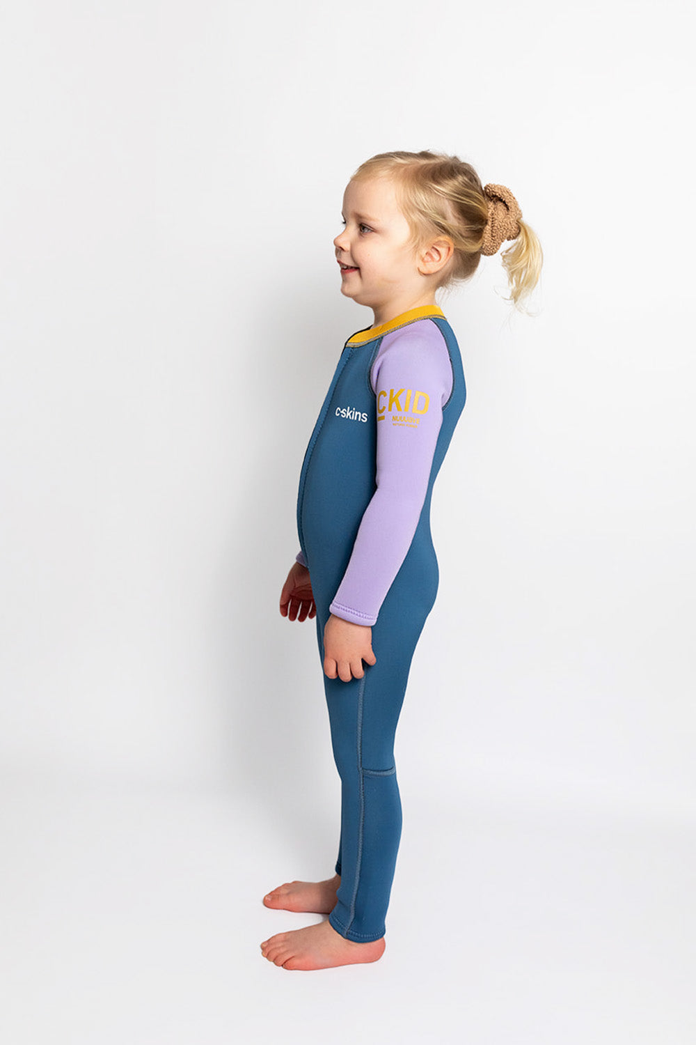 C-Skins C-Kids NuWave Baby FZ Steamer - Steel Blue/Lilac