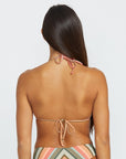 Volcom Womens Sol Song Slide Triangle Bikini Top - Multi - ManGo Surfing
