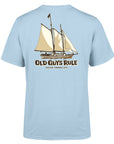 Old Guys Rule 'Sailing Through Life' T-Shirt - Light Blue