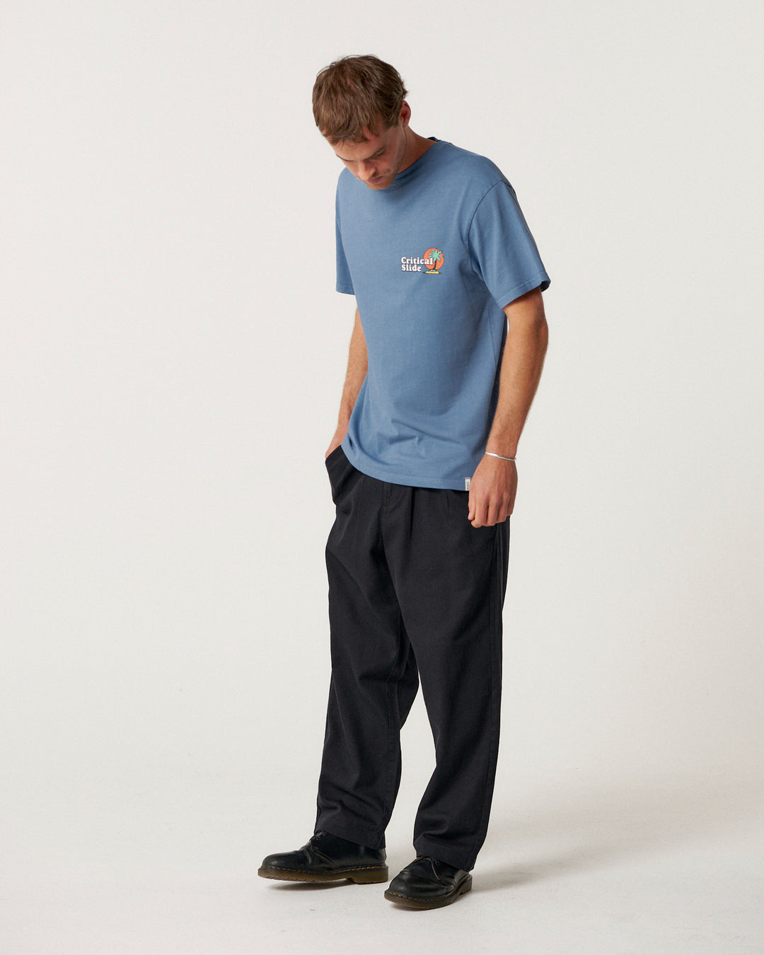The Critical Slide Society Mens Oasis T-Shirt - Blue