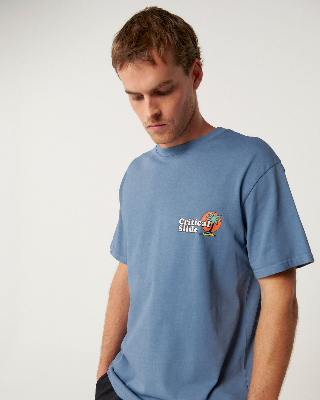 The Critical Slide Society Mens Oasis T-Shirt - Blue