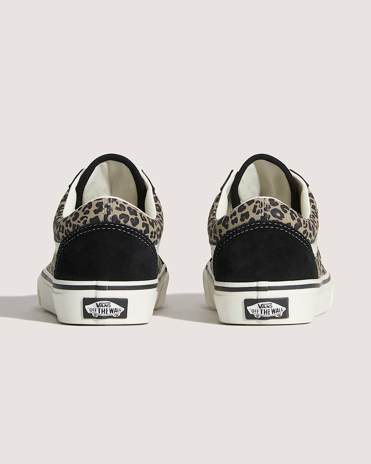Vans Womens Old Skool Shoes - Black/Leopard - ManGo Surfing