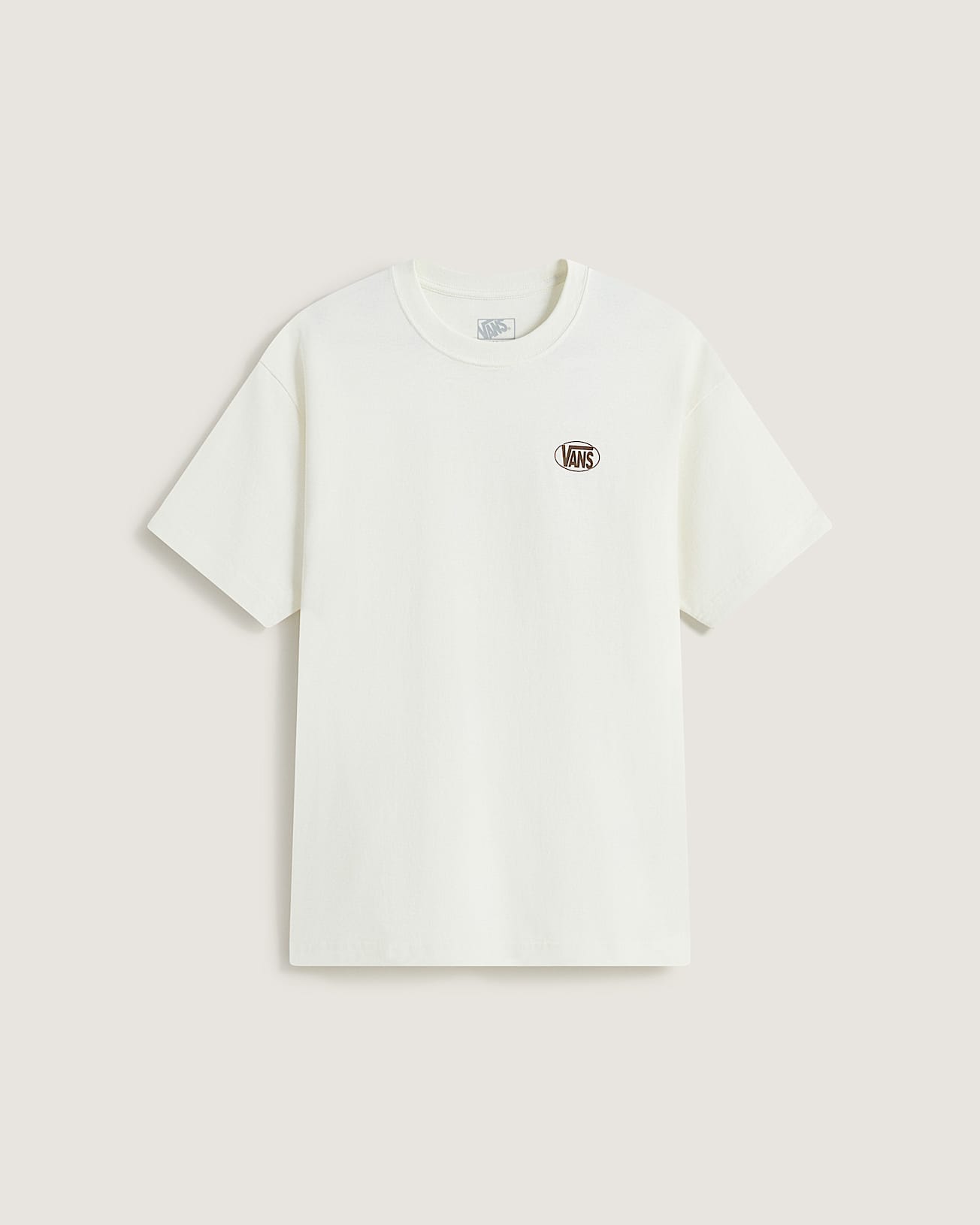 Vans Mens Oval Logo Loose Short Sleeve T-Shirt - Marshmallow