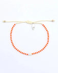 Pineapple Island Mutiara Dainty Beaded Bracelet - Pink/Orange