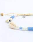 Pineapple Island Sagara Hati Beaded Charm Bracelet - Blue/White