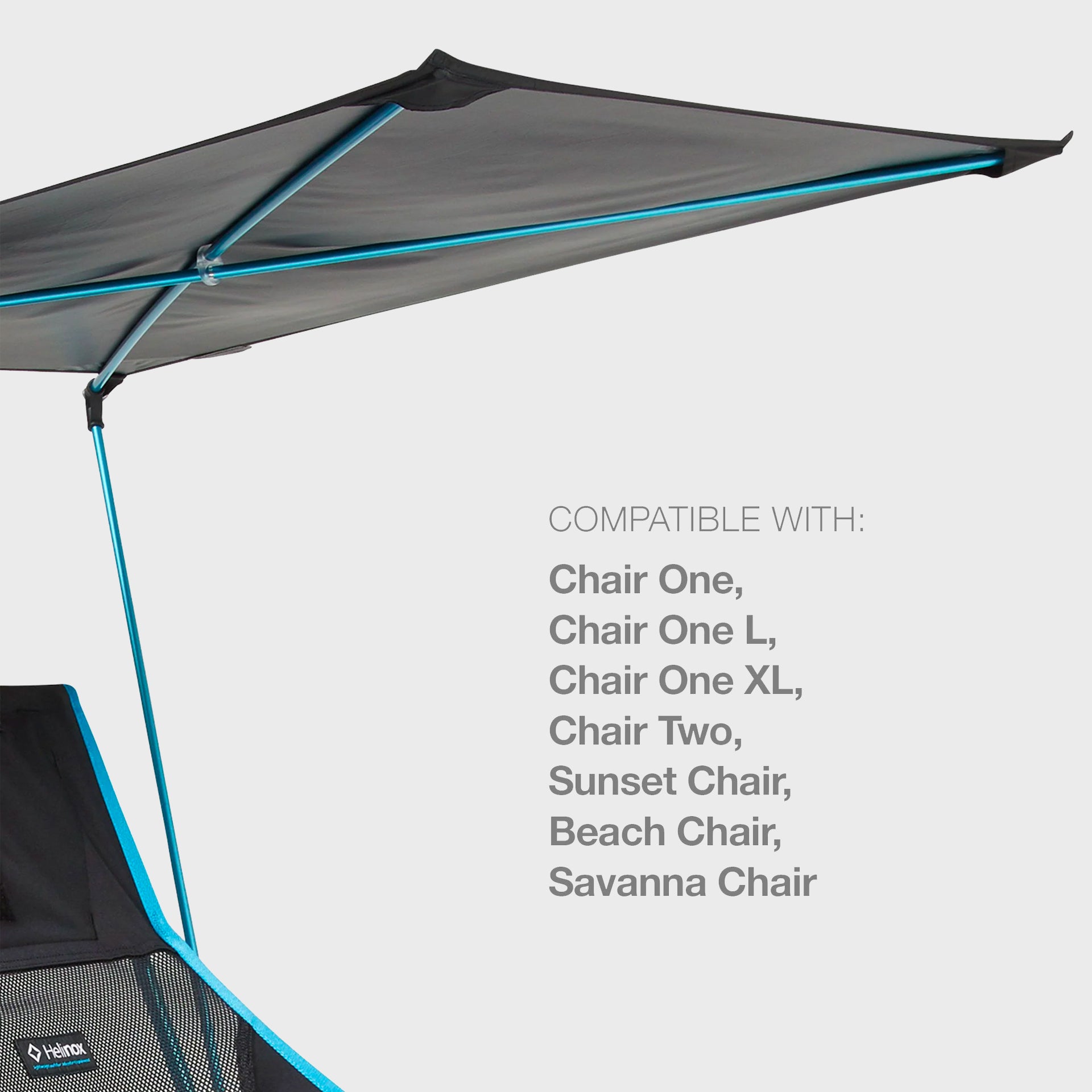 Helinox Personal Shade for Chair - Black/Cyan Blue - ManGo Surfing
