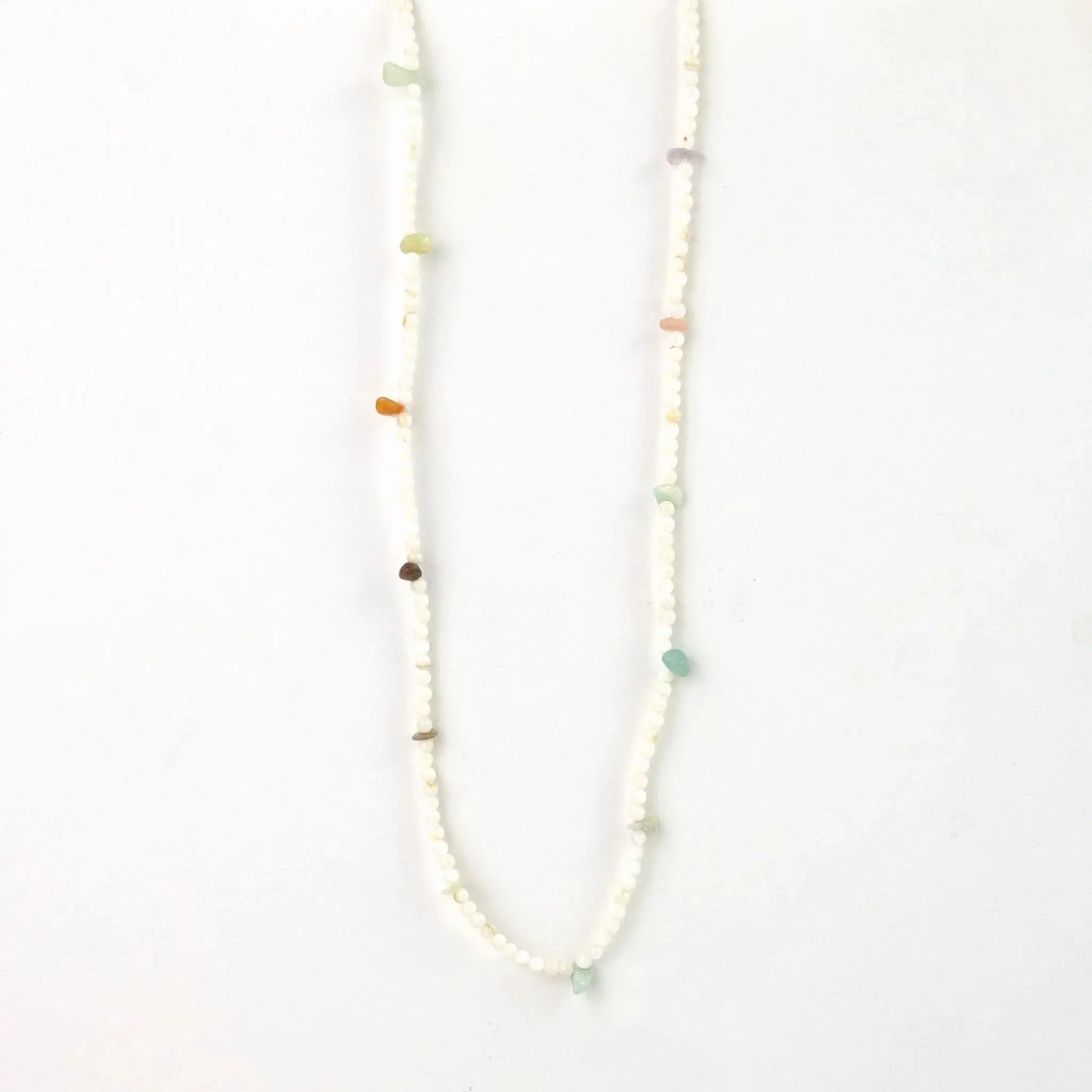 Pineapple Island Ka'ala Beaded Surfer Necklace - Cream