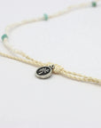 Pineapple Island Ka'ala Beaded Surfer Necklace - Cream