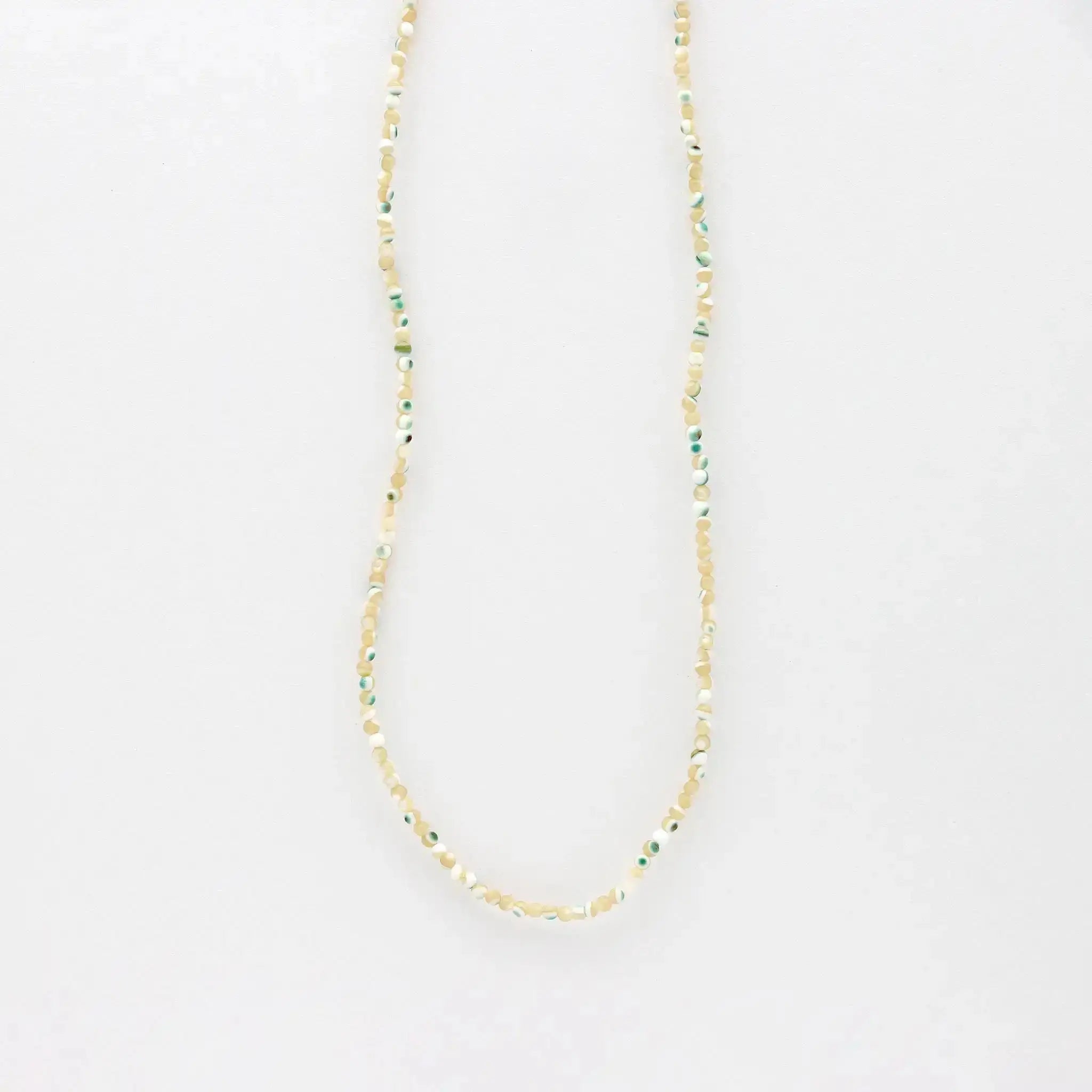 Pineapple Island Kualoa Troca Shell Beaded Necklace - Cream