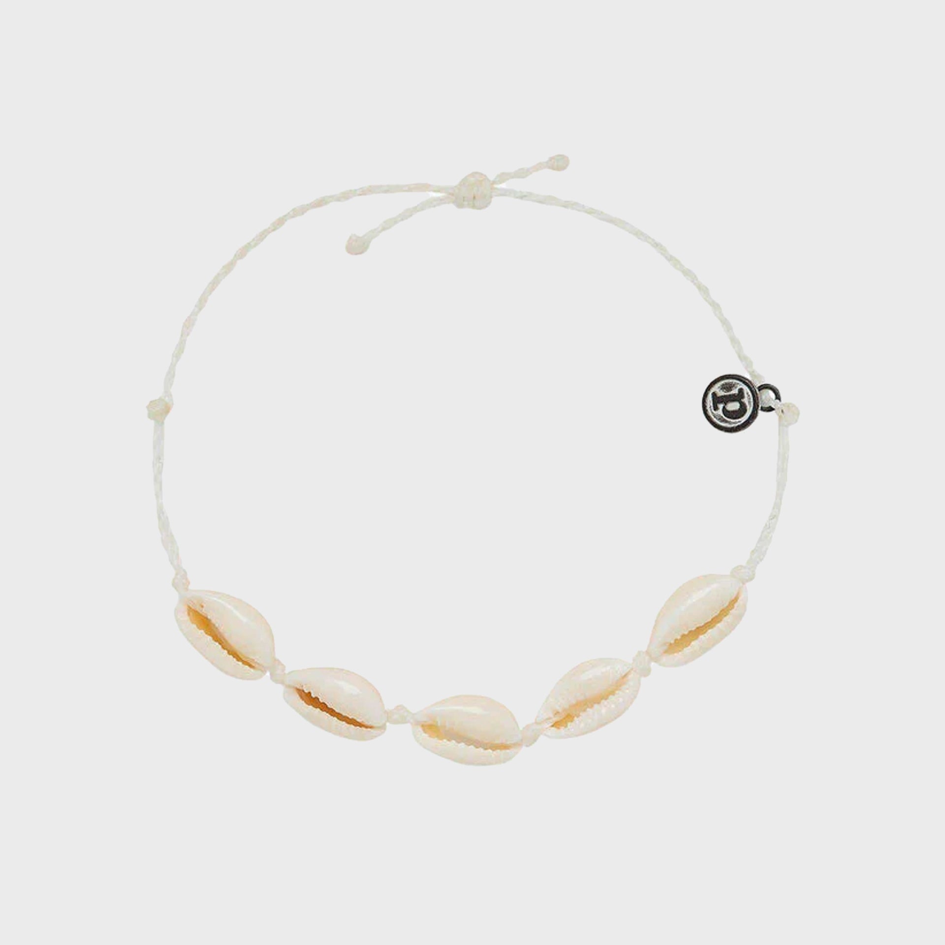 Pura Vida Knotted Cowries Anklet - White - ManGo Surfing