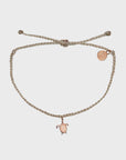 Pura Vida Save the Sea Turtle Rose Gold Charm Bracelet - Light Grey - ManGo Surfing