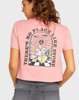 Pocket Dial T-Shirt - Womens Short Sleeve Tee - Desert Pink - ManGo Surfing