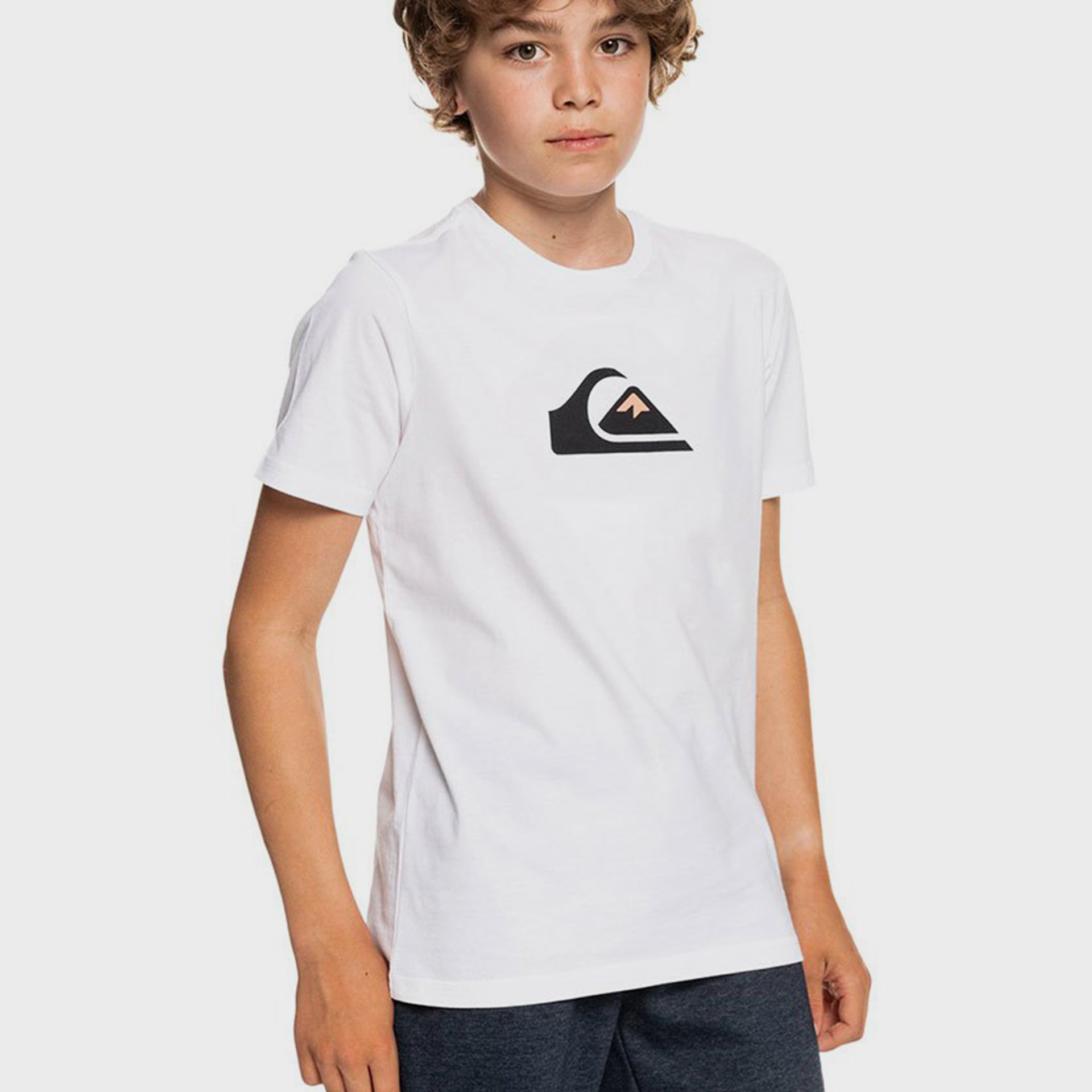 Quiksilver Comp Logo Boys T-Shirt - White - ManGo Surfing