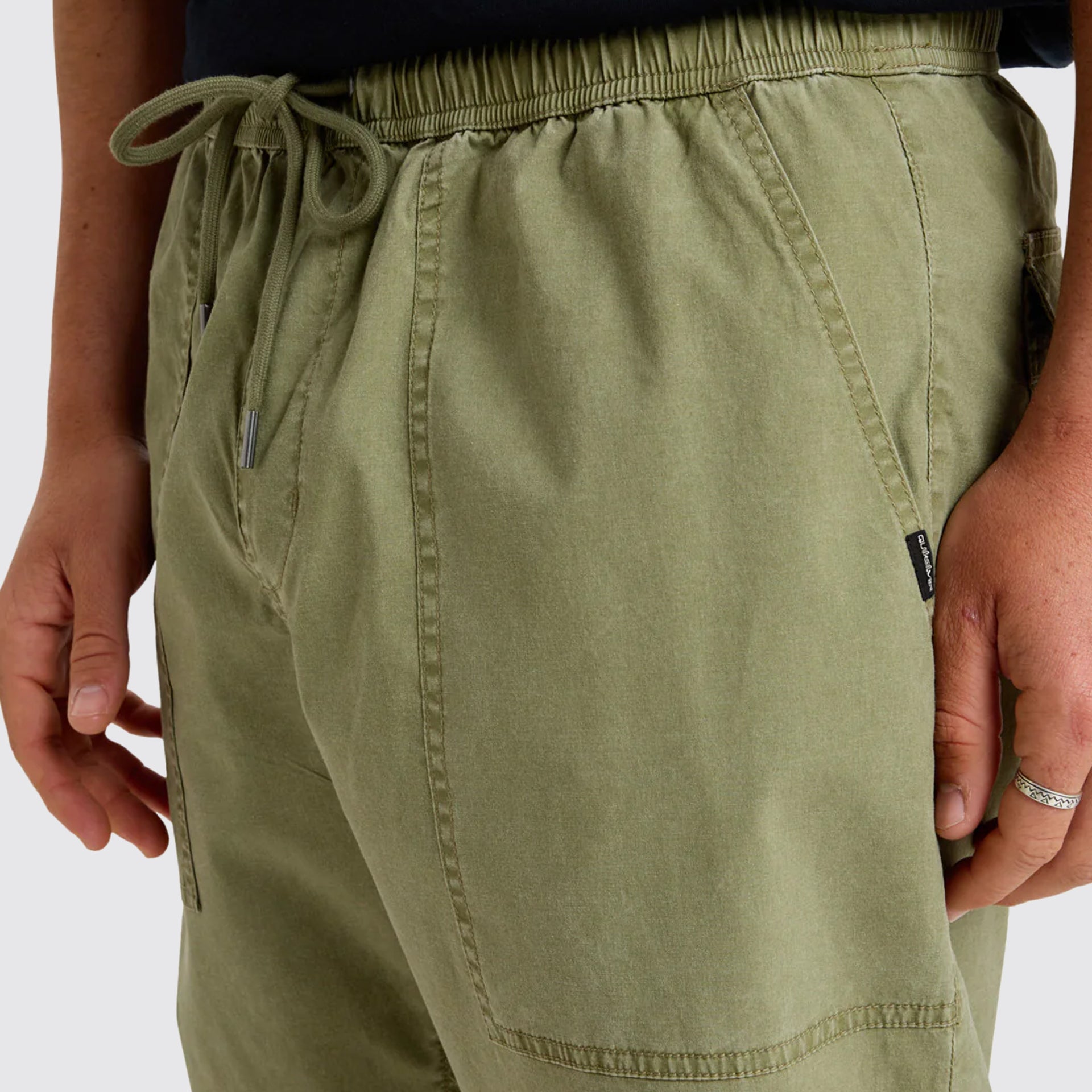 Quiksilver Mens Taxer Fatigue Trousers - Aloe