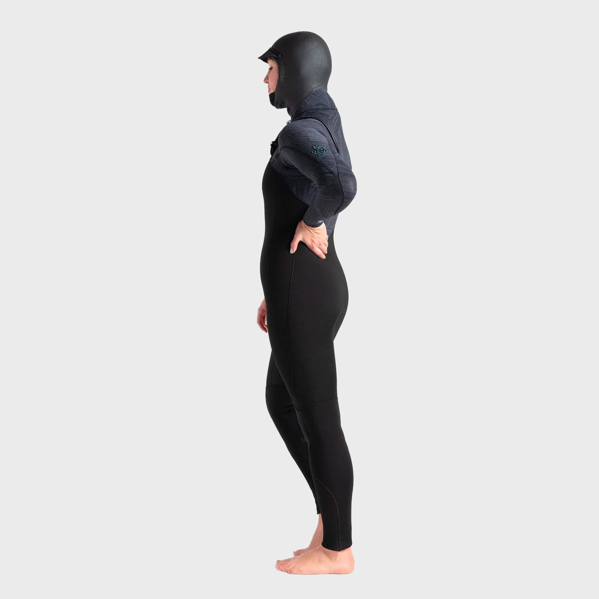 C-Skins ReWired Womens 6/5mm Hooded Chest Zip Winter Wetsuit - ManGo Surfing