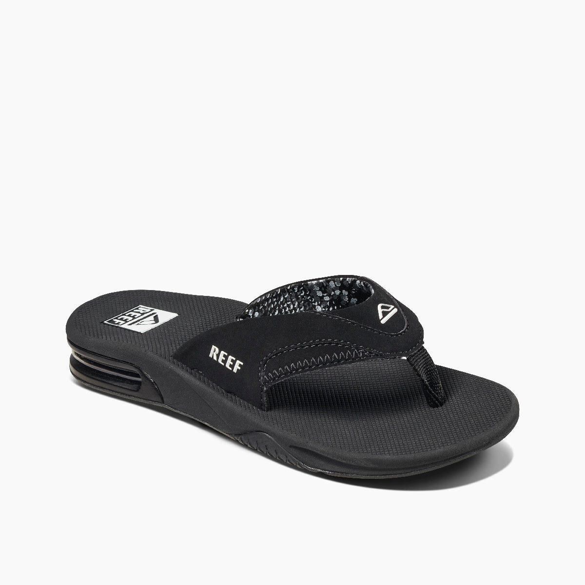 Reef Womens Fanning Flip Flops - Black - ManGo Surfing