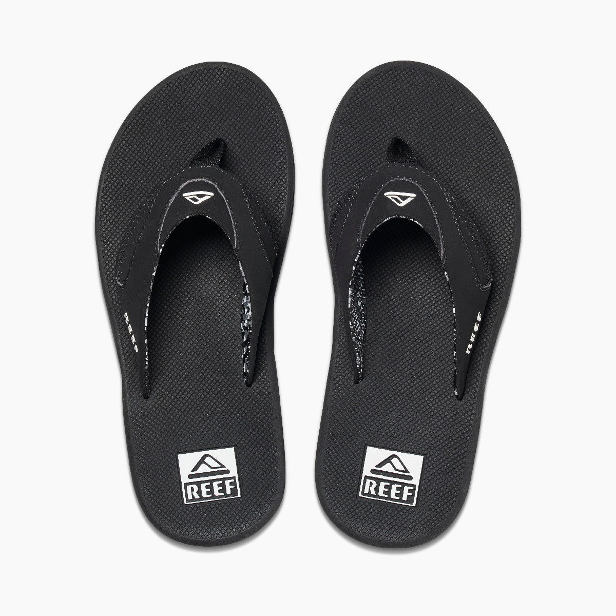 Reef Womens Fanning Flip Flops - Black - ManGo Surfing