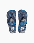 Reef Kids Ahi Flip Flops - Blue Horizon Wave