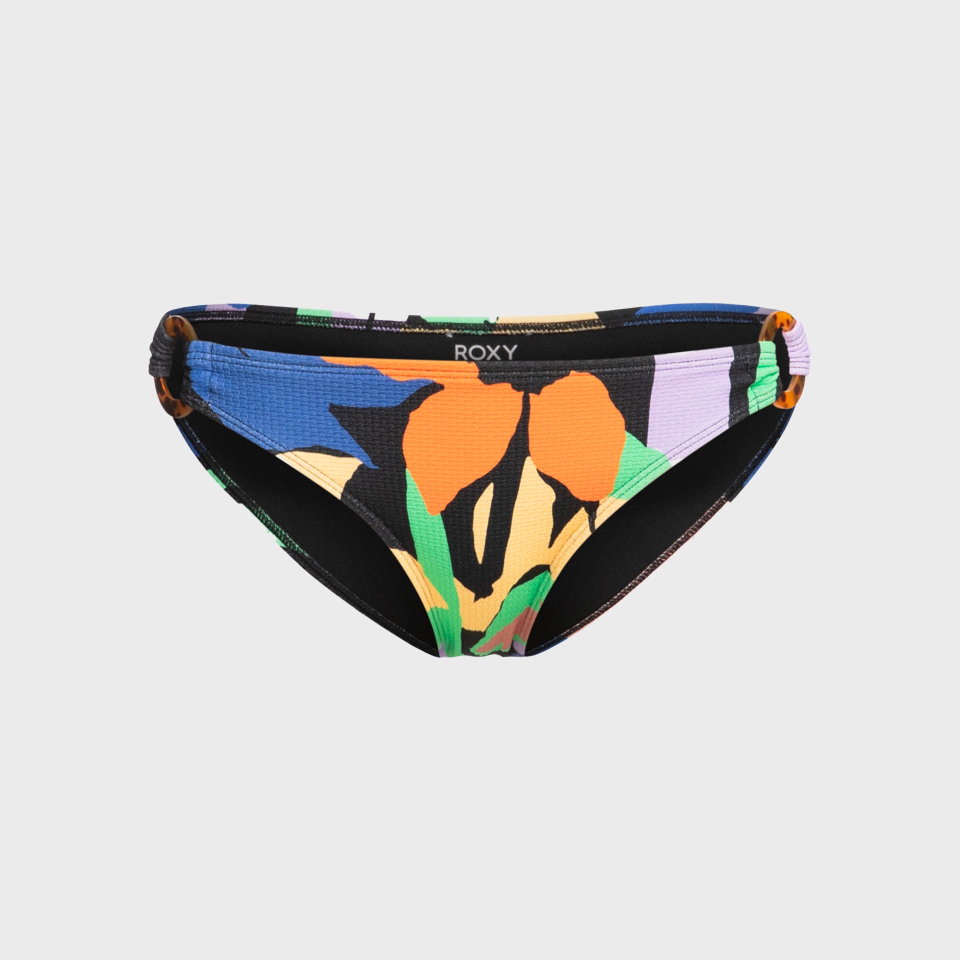 Roxy Color Jam Womens Bikini Bottoms - Anthracite Flower Jammin - ManGo Surfing