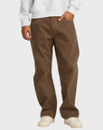 RVCA Mens Dayshift 5 Pocket Canvas Trousers - Bombay Brown - ManGo Surfing