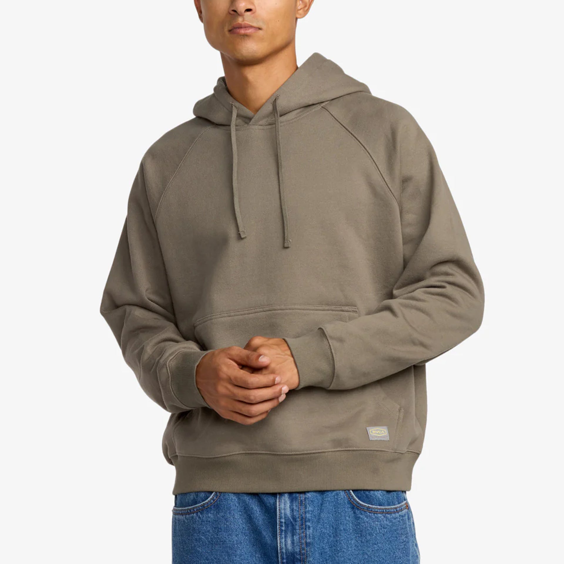 RVCA Mens Dayshift Hoodie - Mushroom - ManGo Surfing