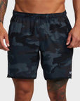 RVCA Mens Yogger Stretch 17" Elasticated Shorts - Camouflage - ManGo Surfing
