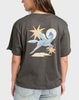 RVCA Womens Pegasus T-Shirt - Pirate Black - ManGo Surfing