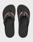 Reef Mens Cushion Dawn Flip Flops - Black/Tan
