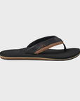 Reef Mens Cushion Dawn Flip Flops - Black/Tan