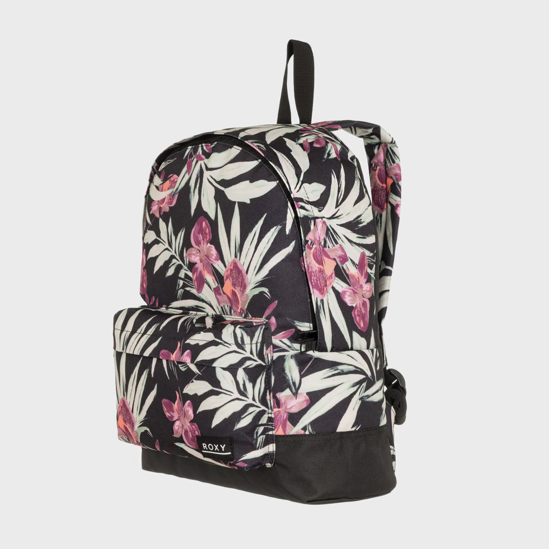 Roxy Womens Sugar Baby Bottle Medium Backpack - Anthracite Wind Swept Floral - ManGo Surfing