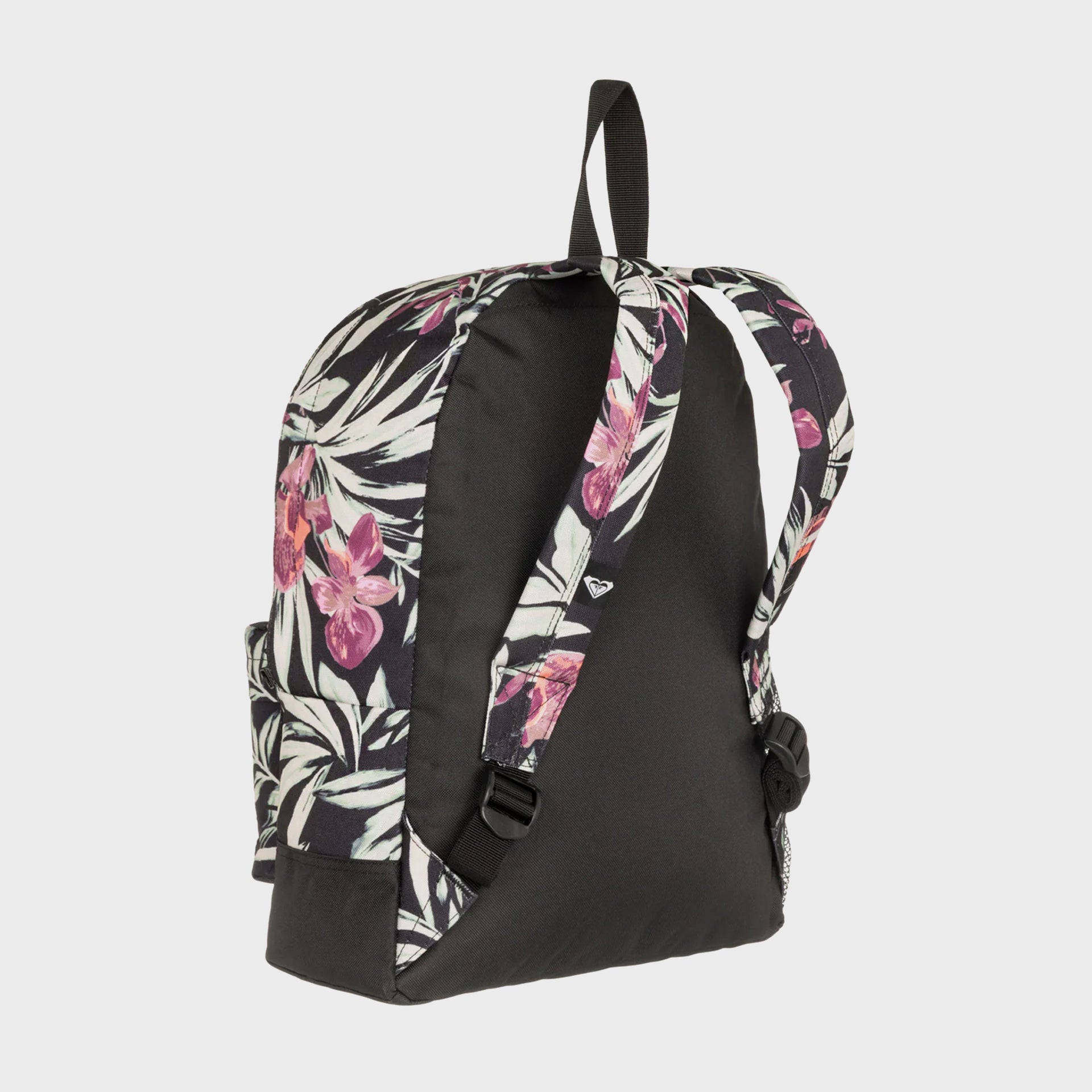 Roxy Womens Sugar Baby Bottle Medium Backpack - Anthracite Wind Swept Floral - ManGo Surfing