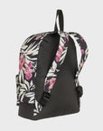 Roxy Womens Sugar Baby Bottle Medium Backpack - Anthracite Wind Swept Floral - ManGo Surfing