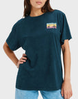 Roxy Womens Sunny Oversize Optic Wash T-Shirt - Anthracite - ManGo Surfing