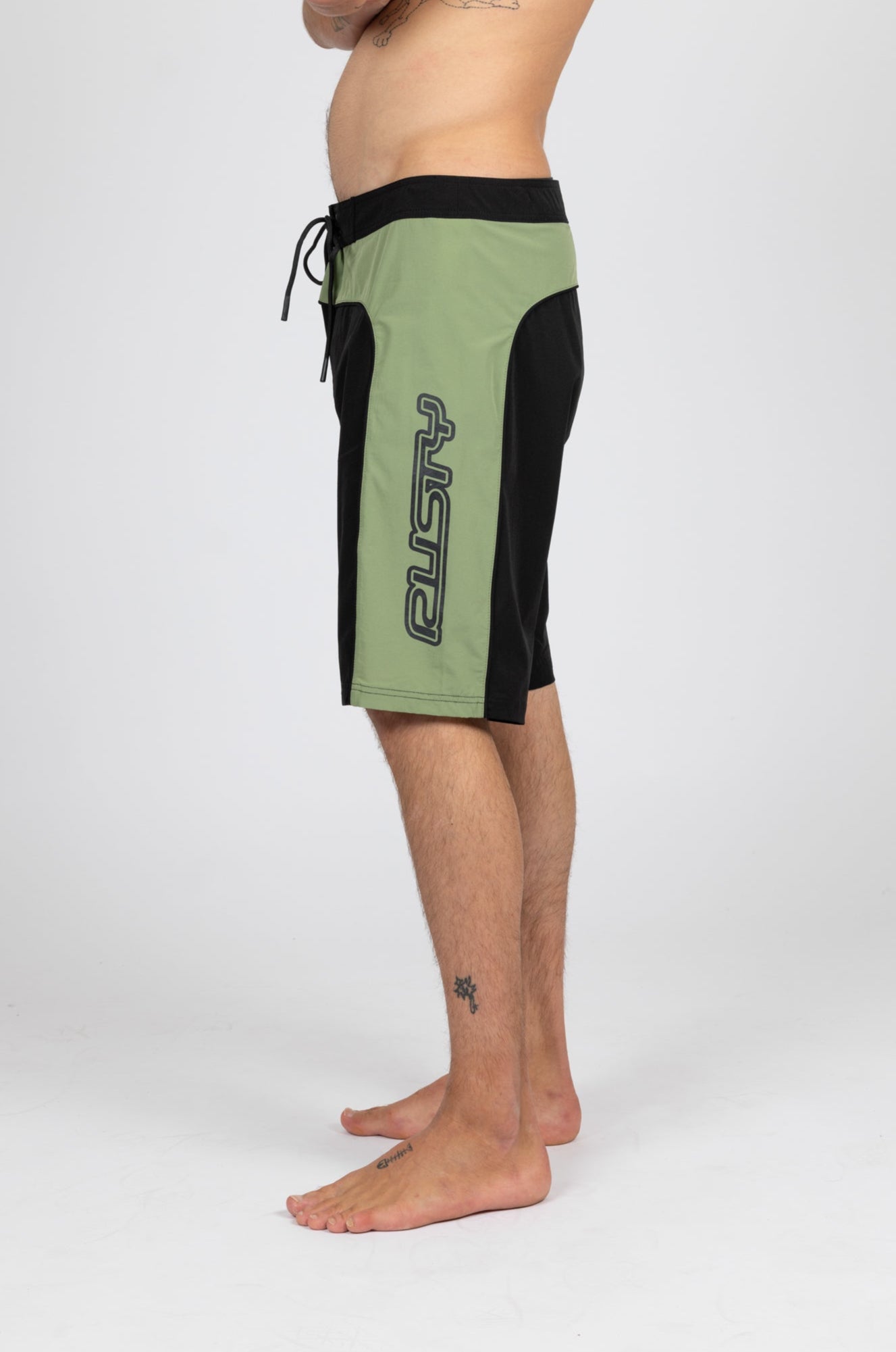 Rusty Mens Pied Piper Fixed Boardshorts - Black Fatigue