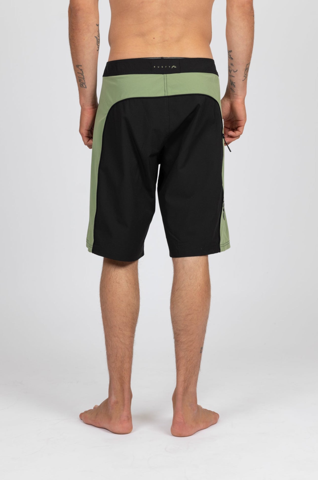 Rusty Mens Pied Piper Fixed Boardshorts - Black Fatigue