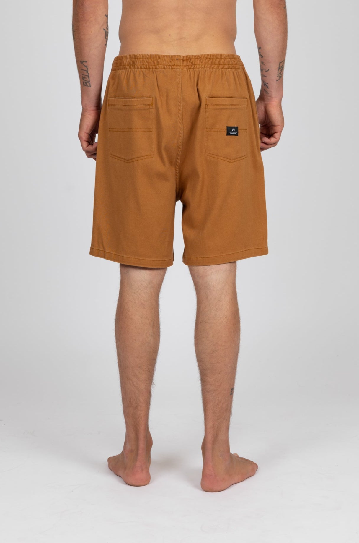 Rusty Mens Manilla Elastic Shorts - Camel