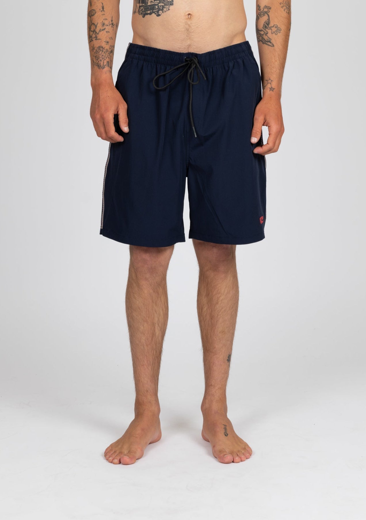 Rusty Mens Tripped Walkshorts - Navy