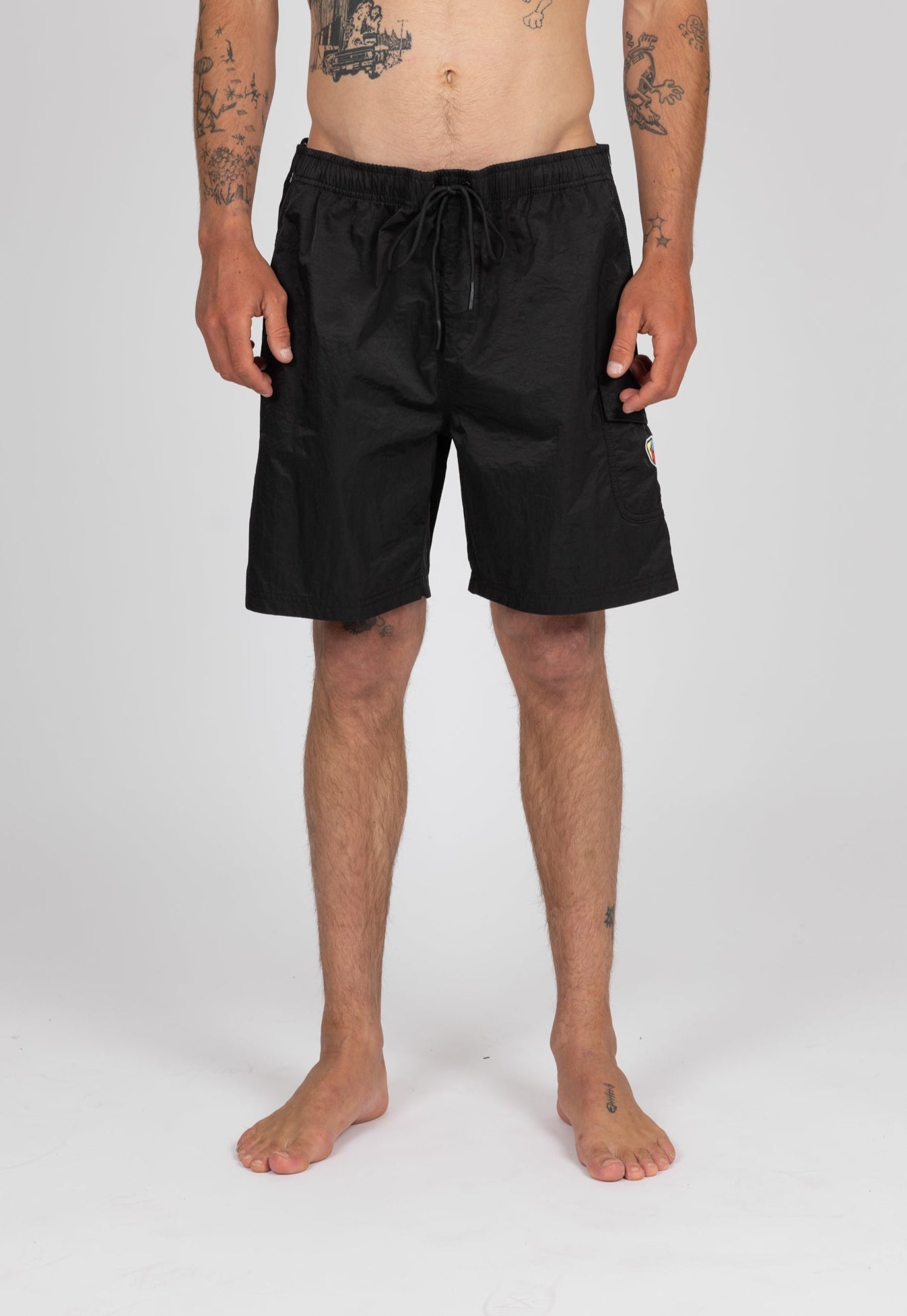 Rusty Mens Tripped Out Elastic Boardshorts - Black