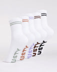 Rusty All Day Crew Socks (5 Pack) - Multi