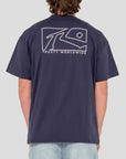Rusty Boxed Out Short Sleeve T-Shirt - Navy Blue